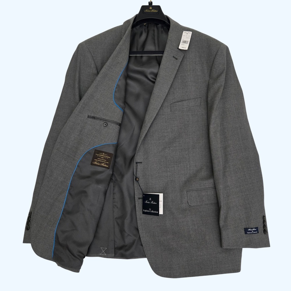 NEW Brooks Brothers Explorer Collection Wool Suit Jacket Blazer 48L Canonico